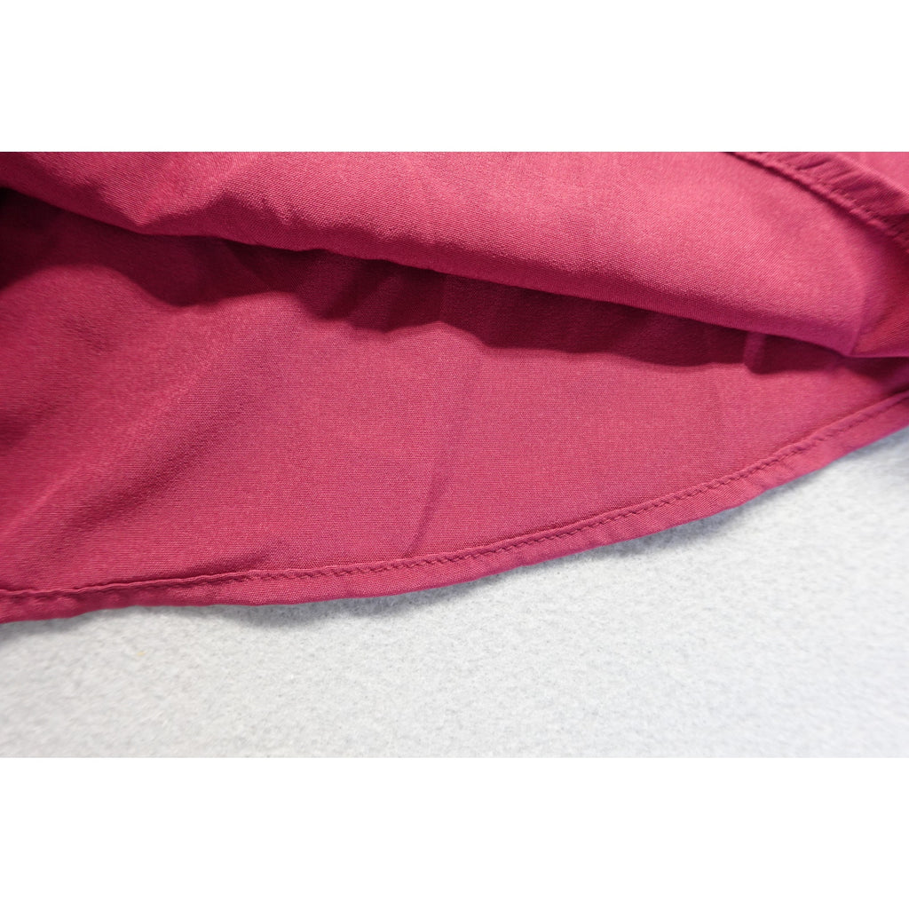Men's Burgundy Wine Color Red Long Sleeve Dress Shirt Button down Size Small