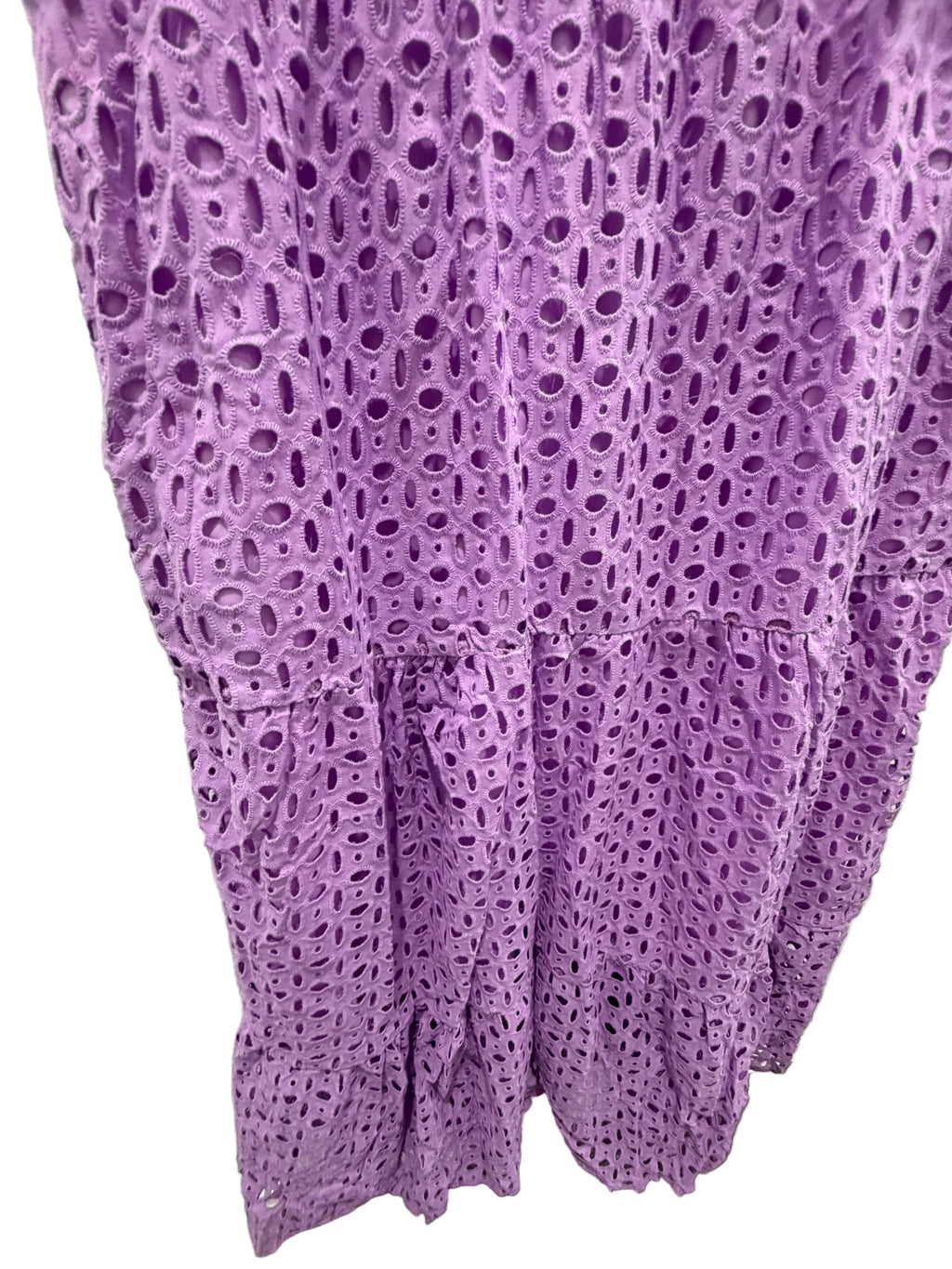 Women's Summer Hollow Out Eyelet Maxi Dress Purple Size XL New