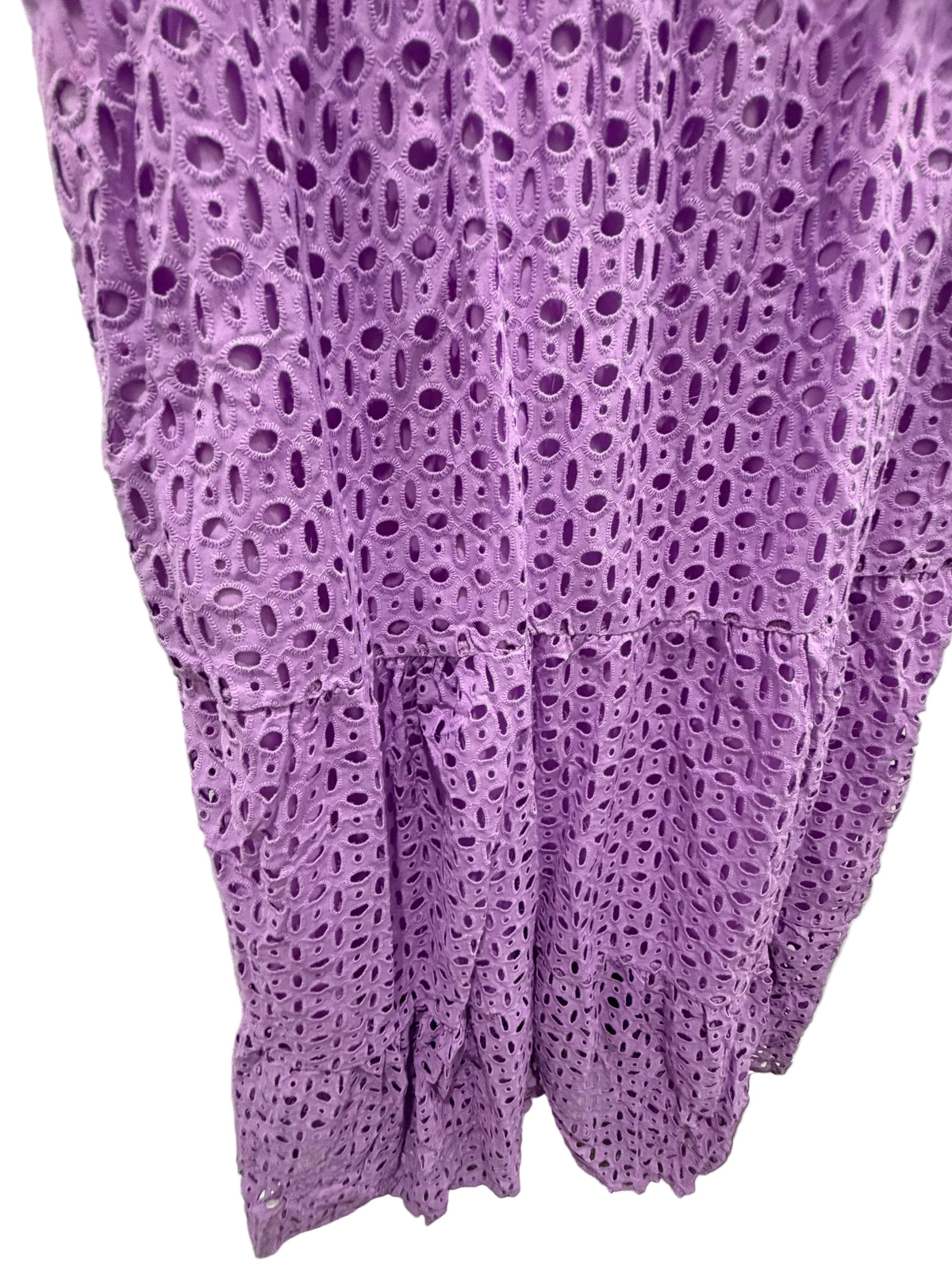 Women's Summer Hollow Out Eyelet Maxi Dress Purple Size XL New
