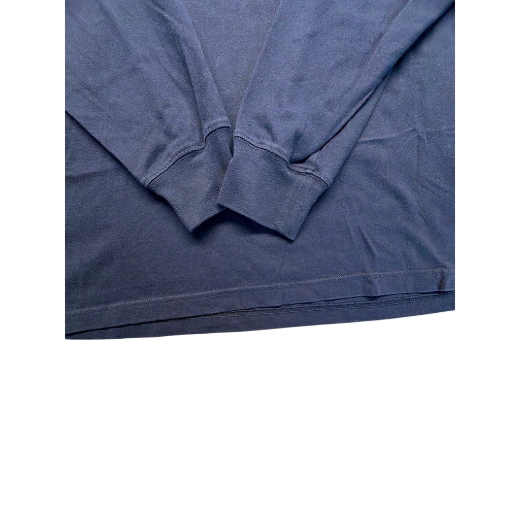 Lands' End Super-T Men's Long Sleeve Shirt Navy Blue Size Large