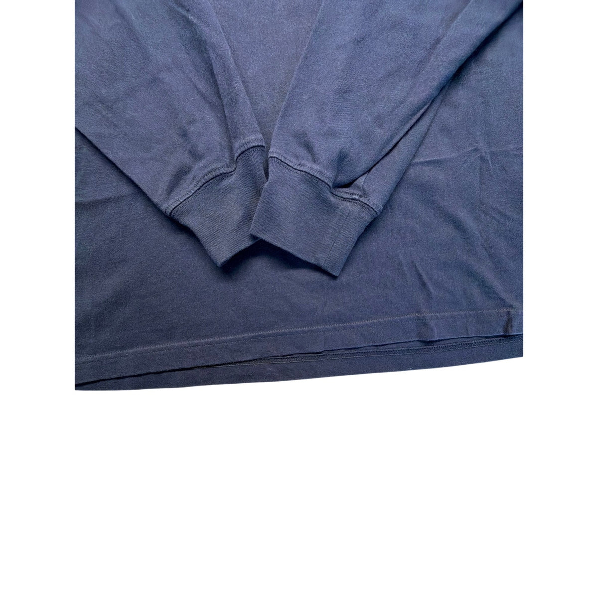 Lands' End Super-T Men's Long Sleeve Shirt Navy Blue Size Large