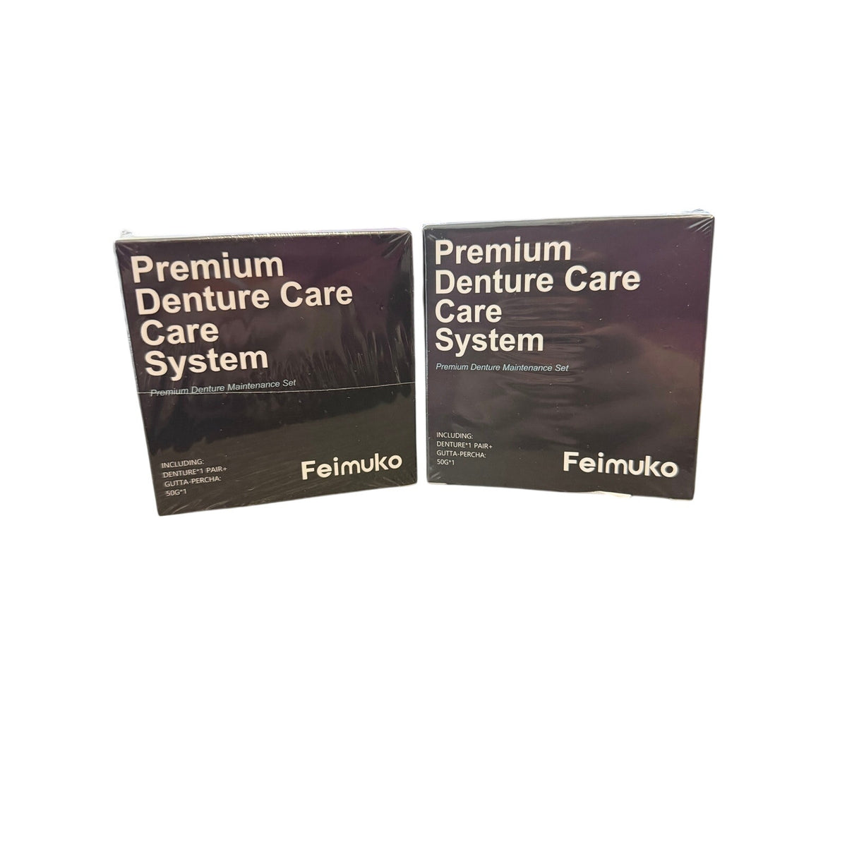 Feimuko Premium Denture Maintenance Set (2 Pack) – Denture Pair + 50g Fitting Beads