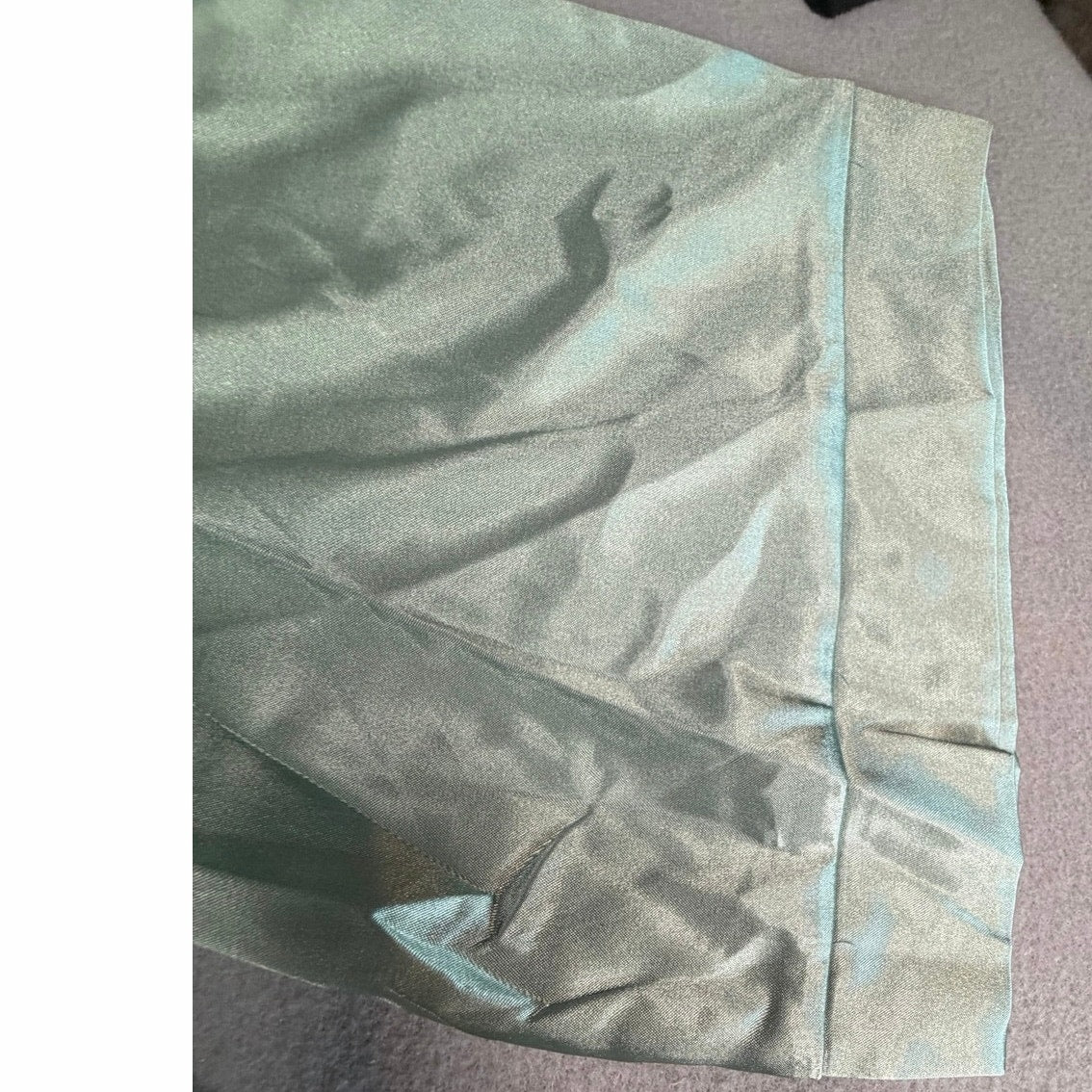 Ekouaer Silky Satin Short Sleeve Button-Down Nightshirt - Mint Green