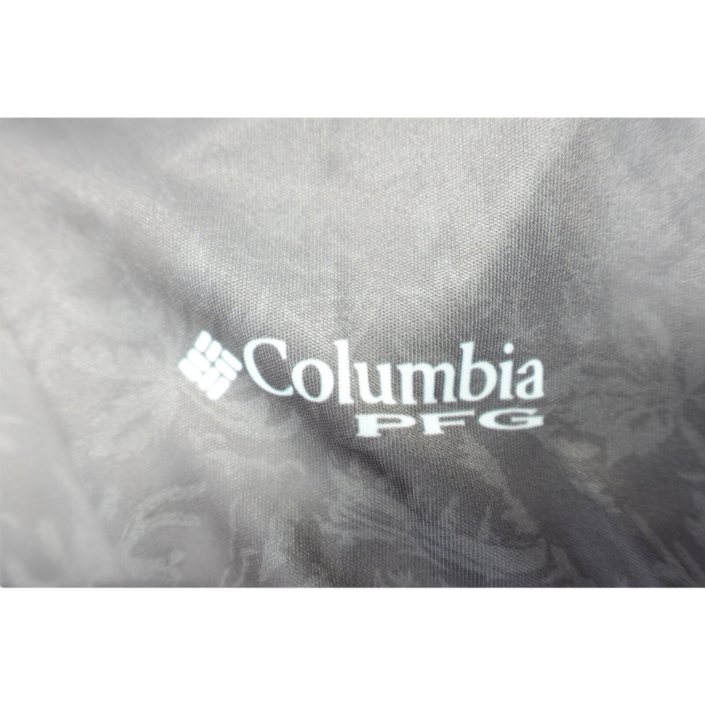 NWT Columbia PFG Super Terminal Tackle Fresh Fade LS Fishing Shirt Mens M Camo Grey
