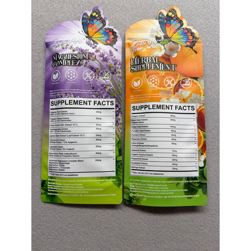 12-in-1 Herbal Supplement Stick Packs - Respiratory Health & Magnesium Relaxation Complex (2 pack duo)