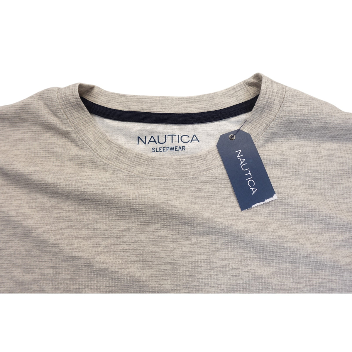 NWT Nautica Sleepwear Mens XL Oatmeal Heather Long Sleeve Crewneck Sleep Shirt