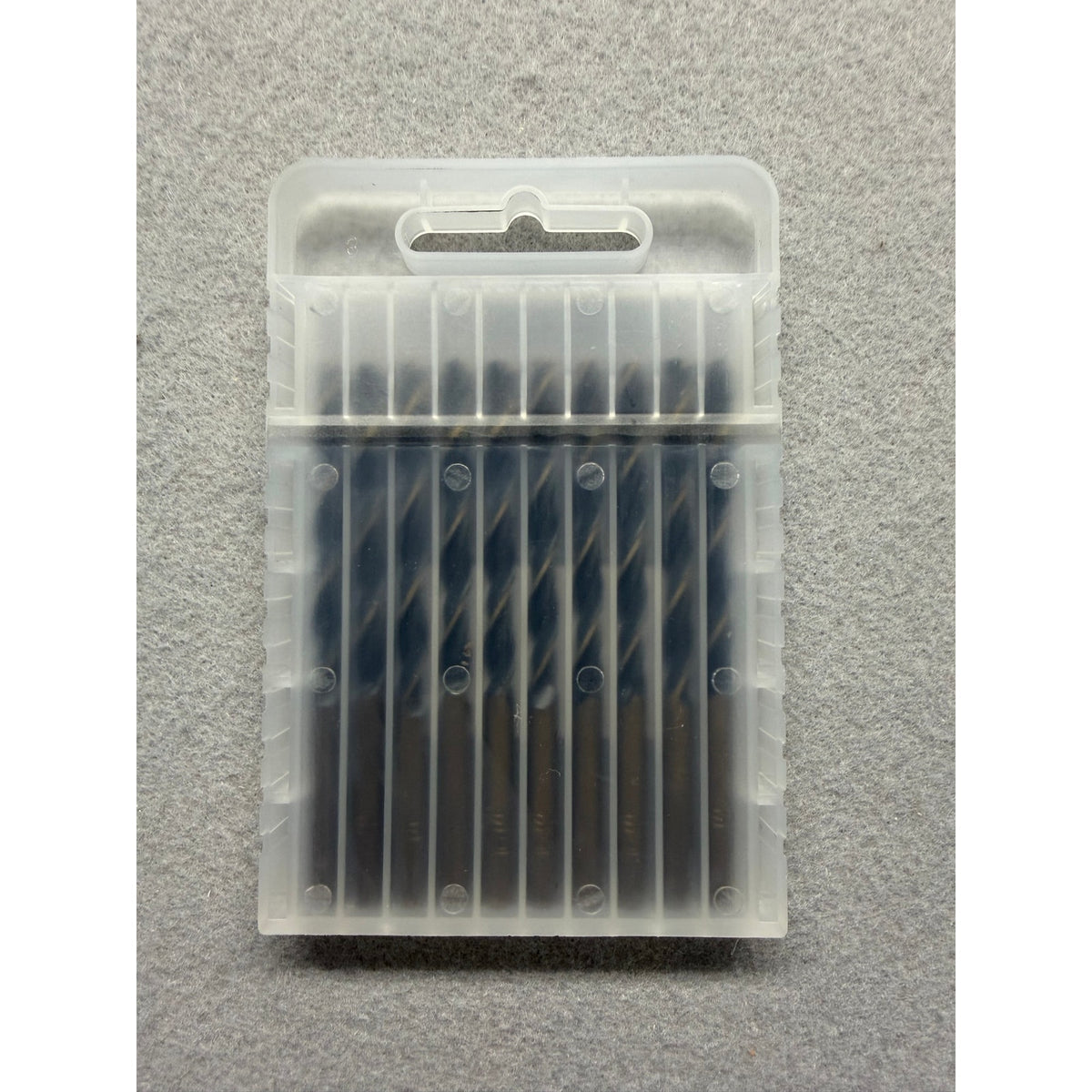 10-Piece 3/16" (5mm) High-Speed Steel (HSS) Straight Shank Twist Drill Bit Set