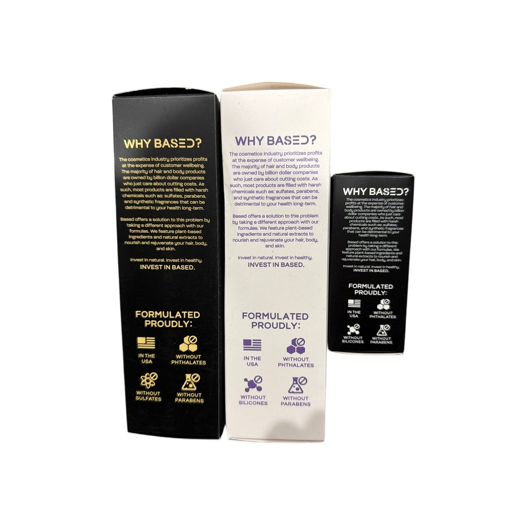 BASED Bodyworks Haircare Trio/Set: Shampoo, Conditioner, Hair Elixir NEW IN BOX