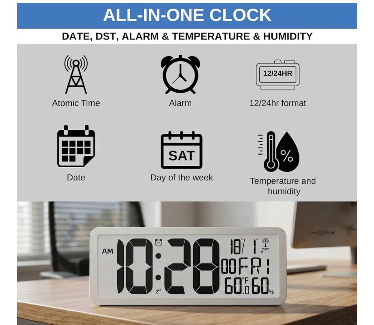 Wall Digital All-in-one Clock