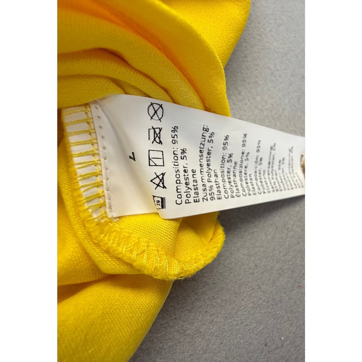 Bright Yellow Statement Bow Tube Top Strapless Drape Cascade Bandeau Size L