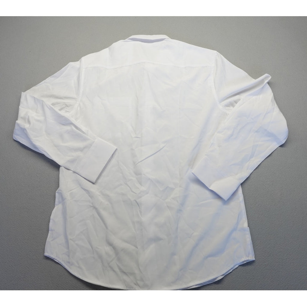 Men's White Long Sleeve Dress Shirt Button down Size Small