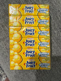 Unopened packs of Juicy Fruit Bubble Gum 18 pack in a box