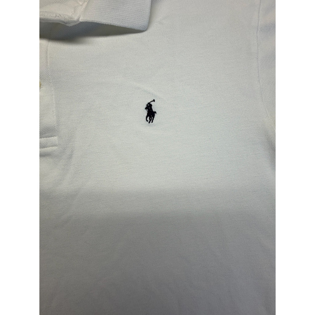 Polo Golf Ralph Lauren White 100% Cotton L White Polo Shirt Navy Logo