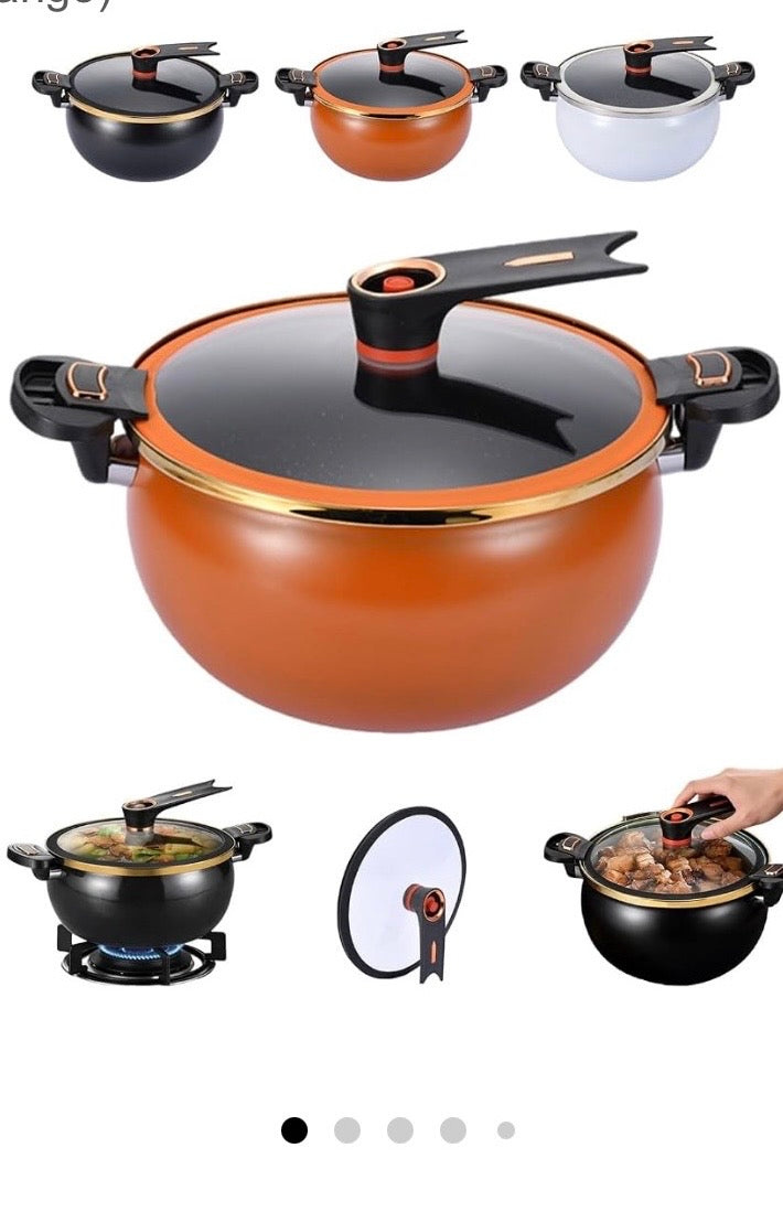 Twisting Handle Pot Micro Pressure Cooker Non Stick Pot with Locking Lid 8L