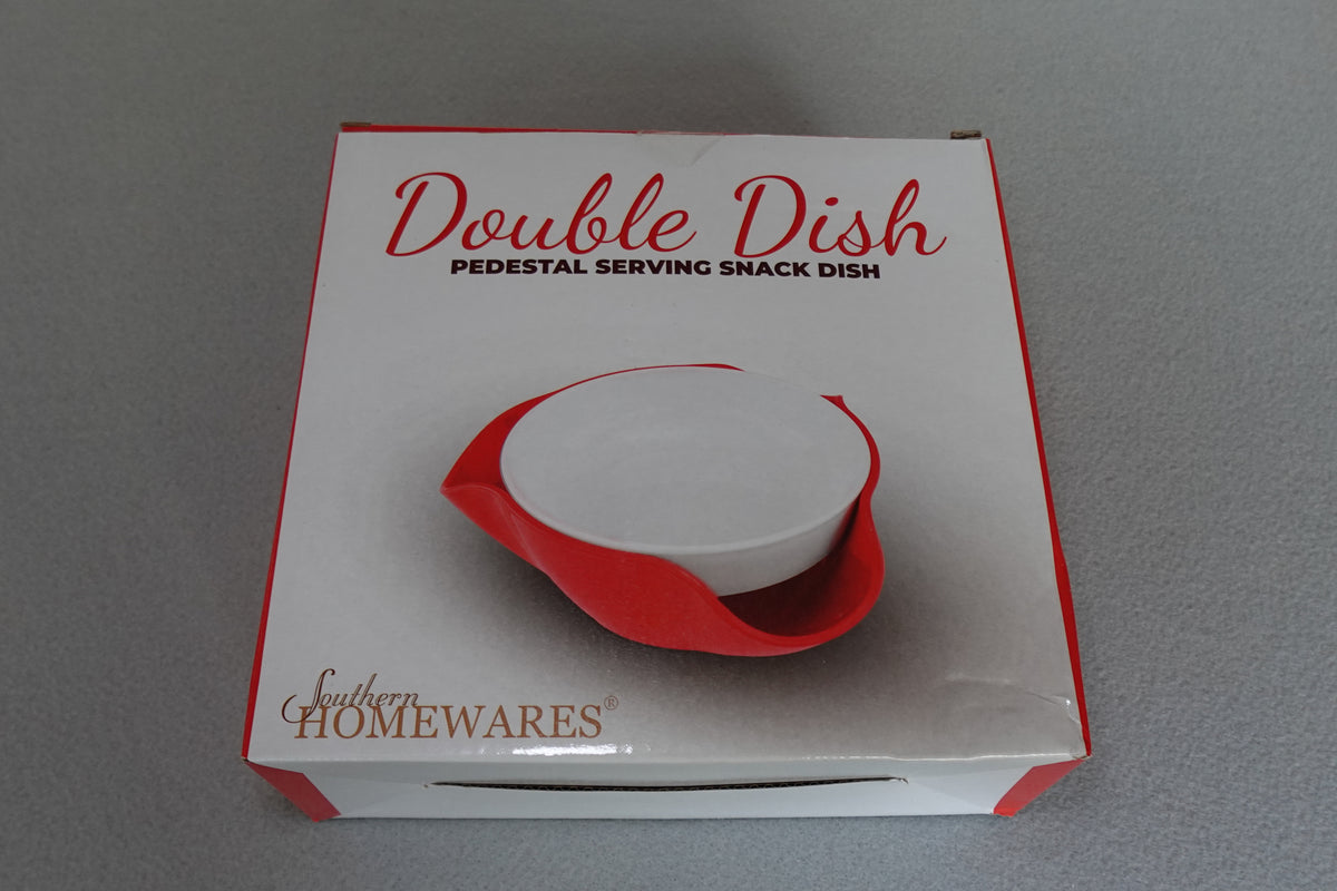 Southern Homewares Double Dish Pedestal Serving Snack Dish