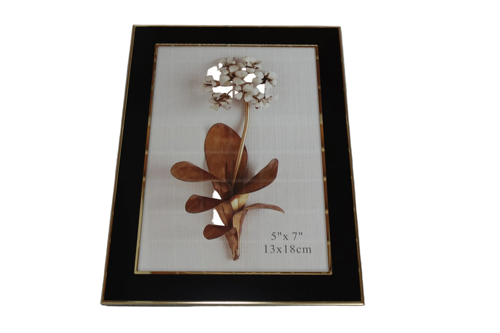 Twing Set of 2 Gold and Black Picture Frames, 5 x 7