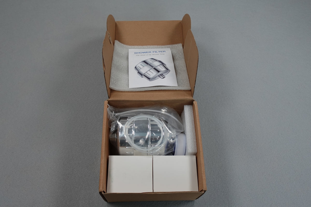 JOMST SA-001 25-Stage Shower Filter with 3 Replaceable Cartridges, Chrome