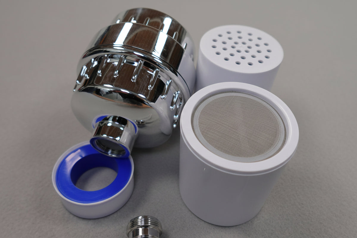 JOMST SA-001 25-Stage Shower Filter with 3 Replaceable Cartridges, Chrome