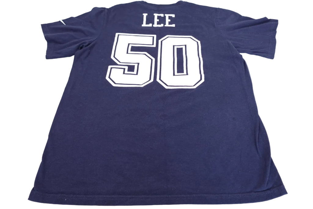 Nike Cowboys Sean Lee #50 Player Name & Number Graphic TShirt Navy Blue YOUTH XL