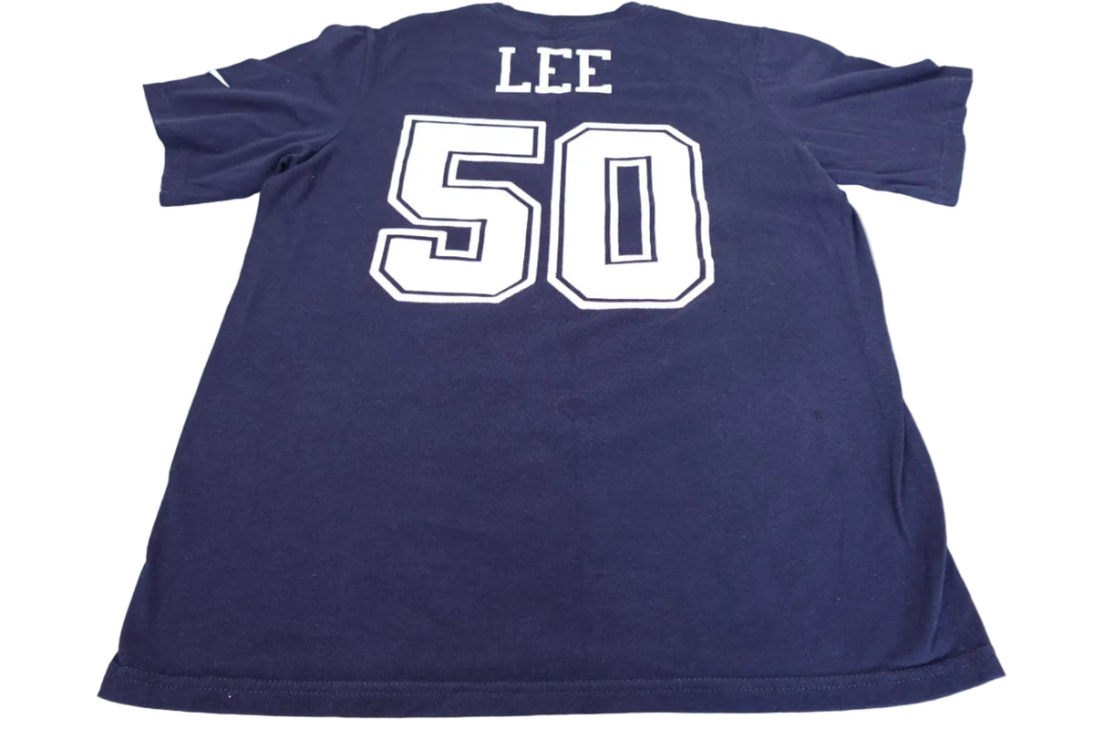 Nike Cowboys Sean Lee #50 Player Name & Number Graphic TShirt Navy Blue YOUTH XL