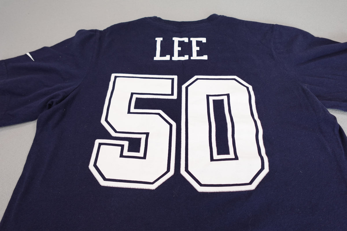 Nike Cowboys Sean Lee #50 Player Name & Number Graphic TShirt Navy Blue YOUTH XL