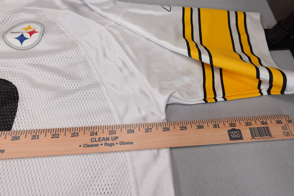Reebok NFL Pittsburgh Steelers Troy Polamalu #43 On-Field White Jersey Size 2XL