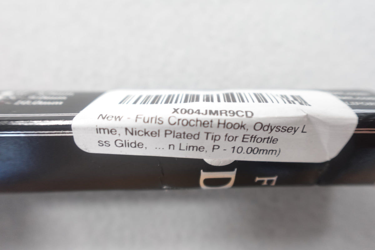Furls Odyssey Lime P size 10mm crochet hook Nickel plated tip