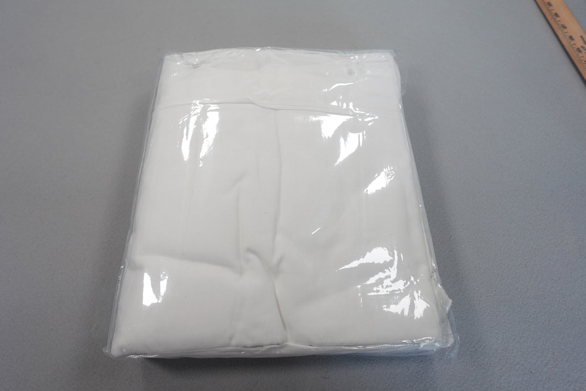 Lane Linen 100% Organic Cotton Classic Percale Weave 4 piece King Sheet Set  in White