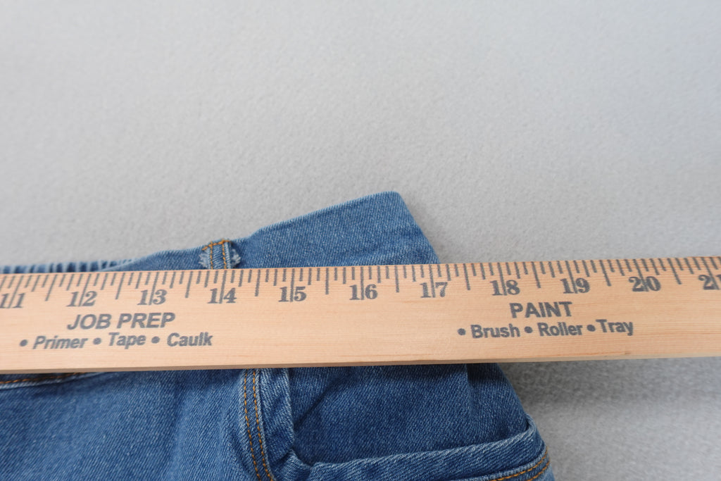Women's Denim Cropped Capri Jeans with Frayed hem Size XL