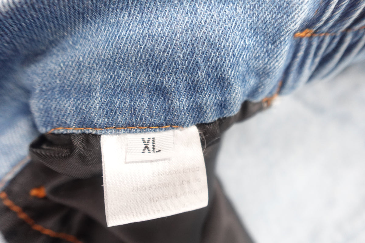 Women's Denim Cropped Capri Jeans with Frayed hem Size XL