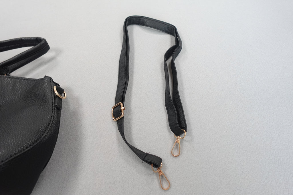 Top-Handle Handbag Crossbody Purse for Women Black with Bowtie Purse Charm