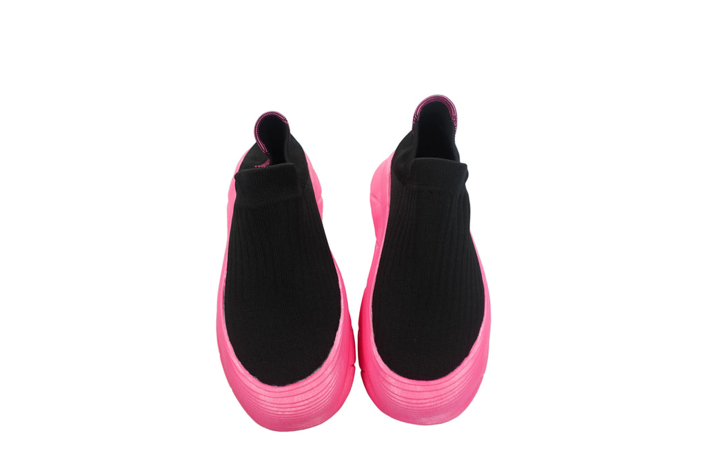 Slip on Walking Tennis Running Shoes Black with Pink Sole Size 43