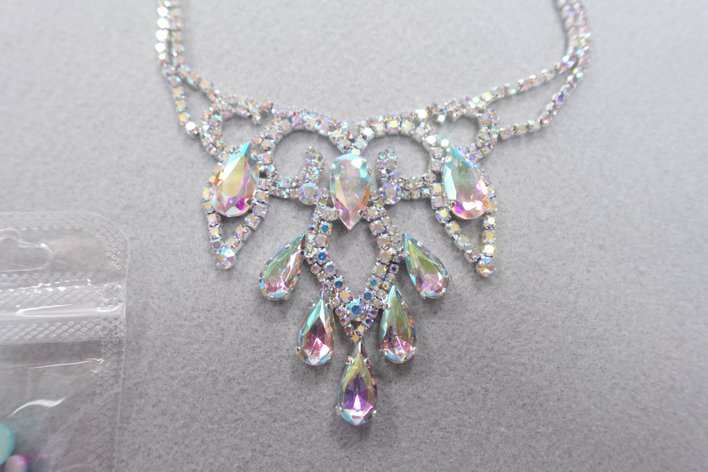 Iridescent Pageant Costume Jewelry lot