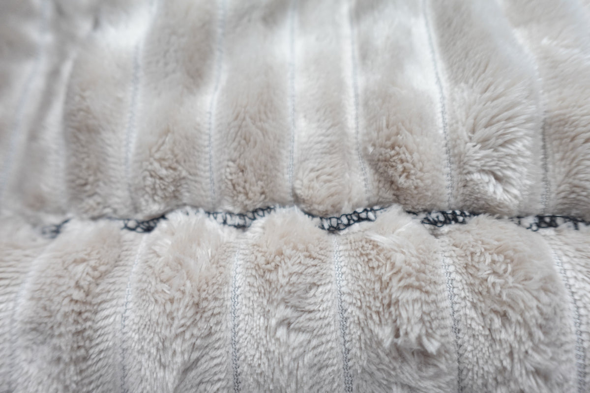 Quilted Plush Bathmat with Non Slip Backing Taupe/Beige