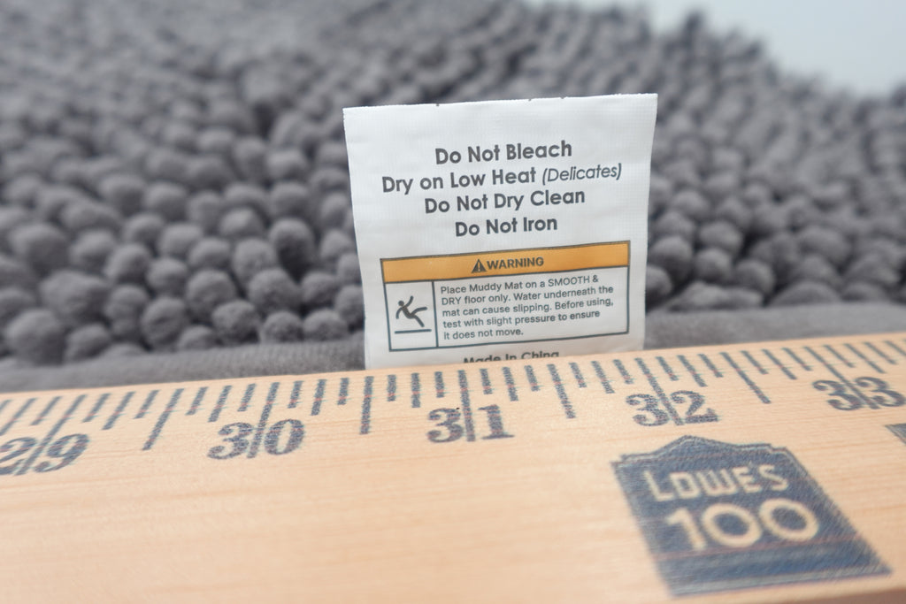 Muddy Mat 19" x 30" Gray Indoor Microfiber Quick Dry
