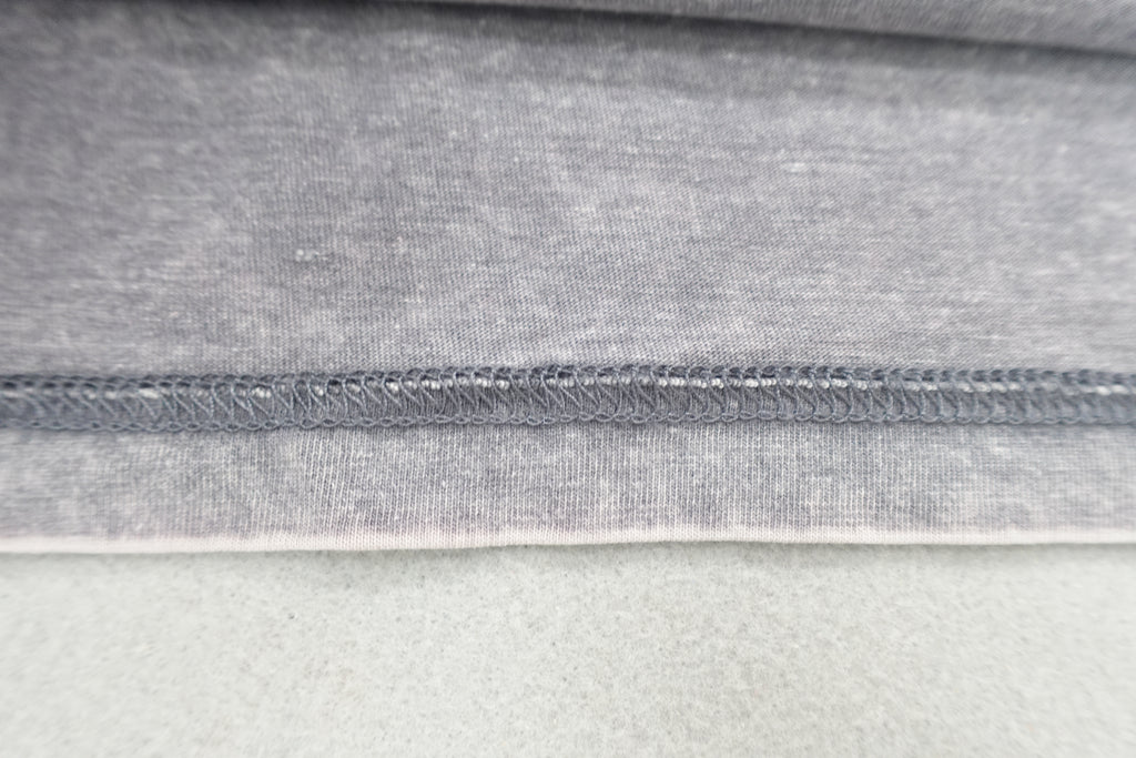 Gray acid washed men women crew neck tee shirt 100% cotton size M
