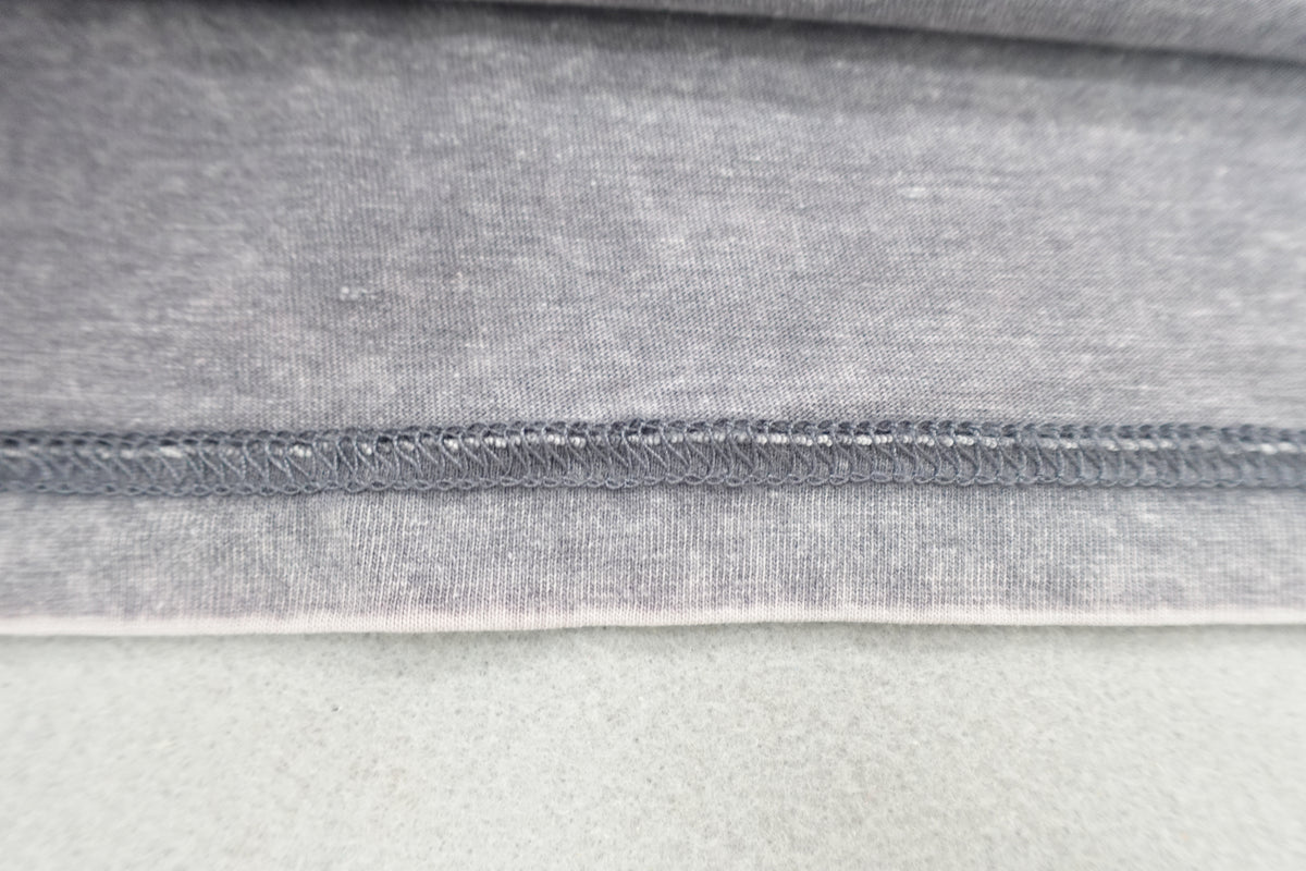 Gray acid washed men women crew neck tee shirt 100% cotton size M