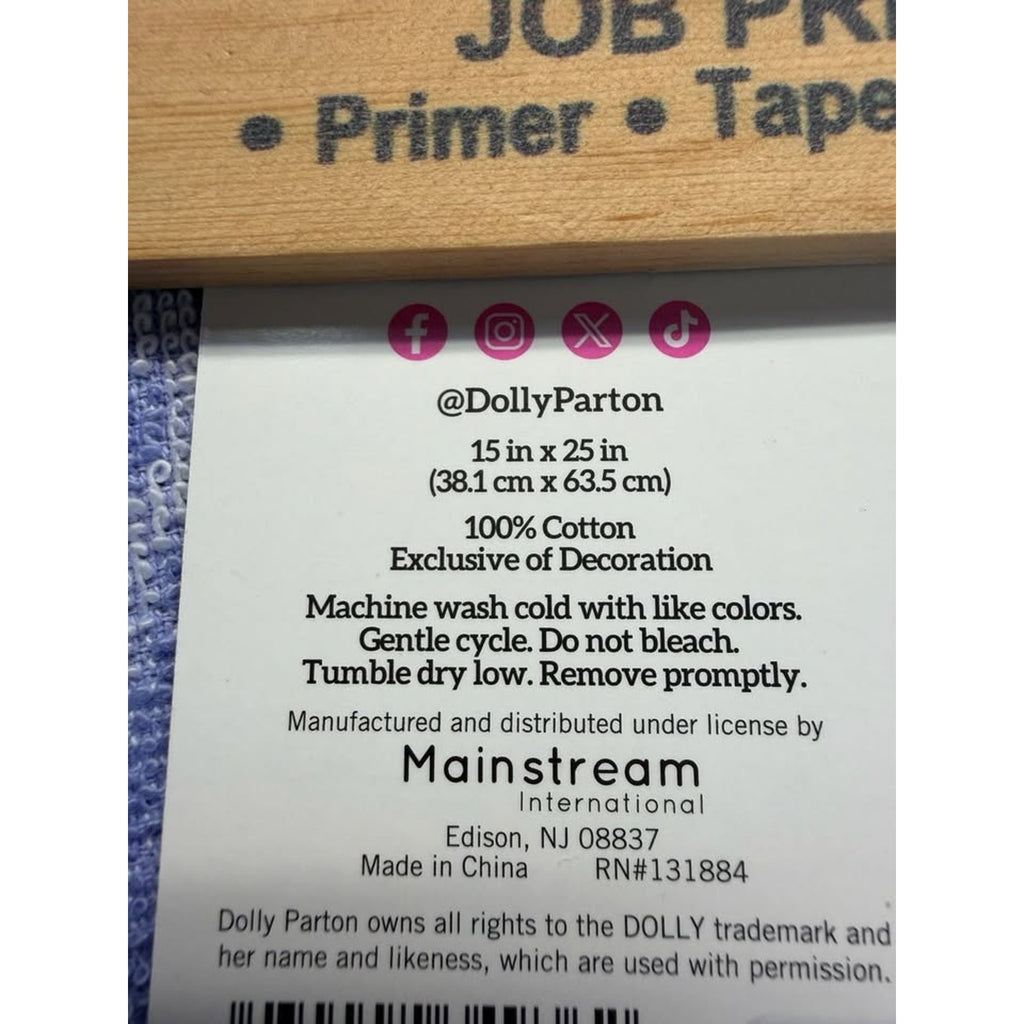 Dolly Parton Butterfly Pattern Kitchen Hand Towel Set Lot of 6 New with Tags