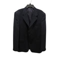Jones New York Mens Wool Silk Blazer Jacket 4 Button Navy Sharkskin 44XL 46L