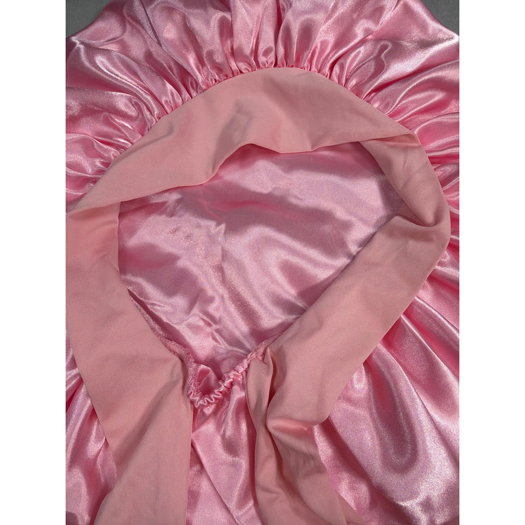 Satin Hair Bonnet with Tie Straps - Adjustable for Curly & Textured Hair