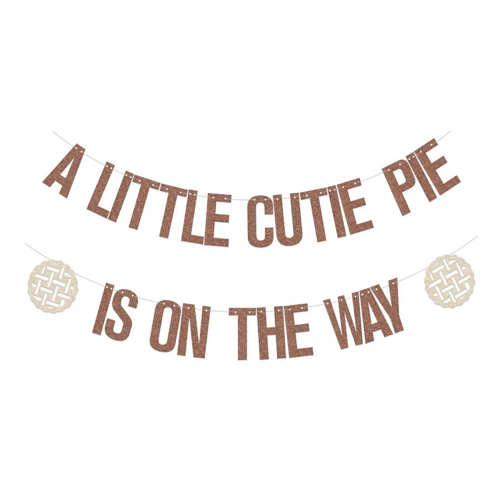 Baby Shower Reveal Banner “A Little Cutie Pie is on the Way”